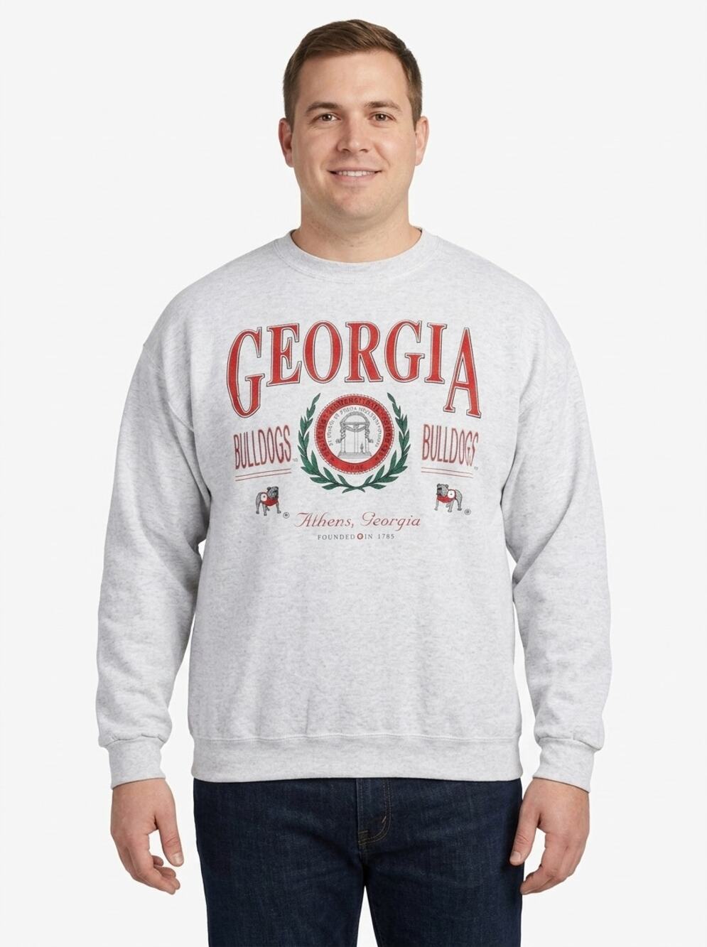 Vintage Galt Sand Made in USA Georgia Bulldogs Sweatshirt Men Size XL